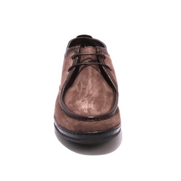 Ernesto Dolani 11984b Brown Suede / Sheepskin Lace Ankle Moccasin Boot - Picture 8 of 9